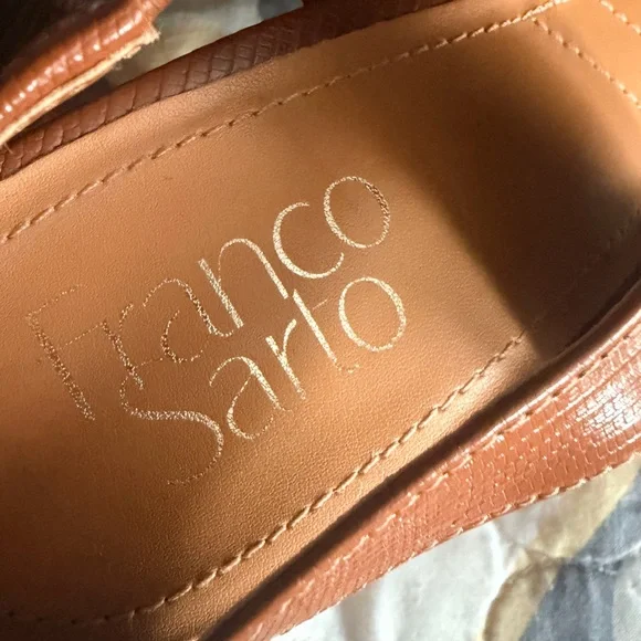 NWOT Franco Sarto Nordstrom Omyrah Tan Faux Leather Heels Sandals, 11 M - Picture 3 of 11